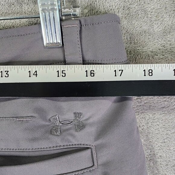 Mens Gray Under Armour Loose Fit Pants Tapered Golf Stretch Polyester Size 36X32 - Picture 9 of 12